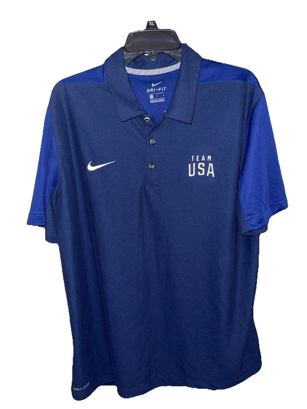 Nike Team USA Polo Shirt - Size L USA Dri Fit Nike Golf
